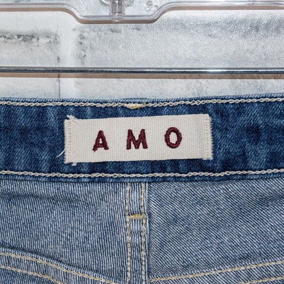 AMO Denim Twist Mariner Cropped skinny Jeans blue wash size 27 - Picture 2 of 10